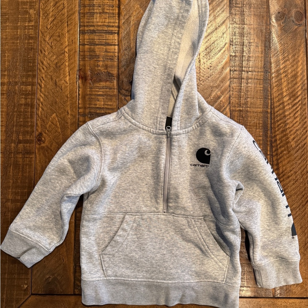 Carhartt Kid's Long-Sleeve Quilted Jersey Half-Zip Sweatshirt